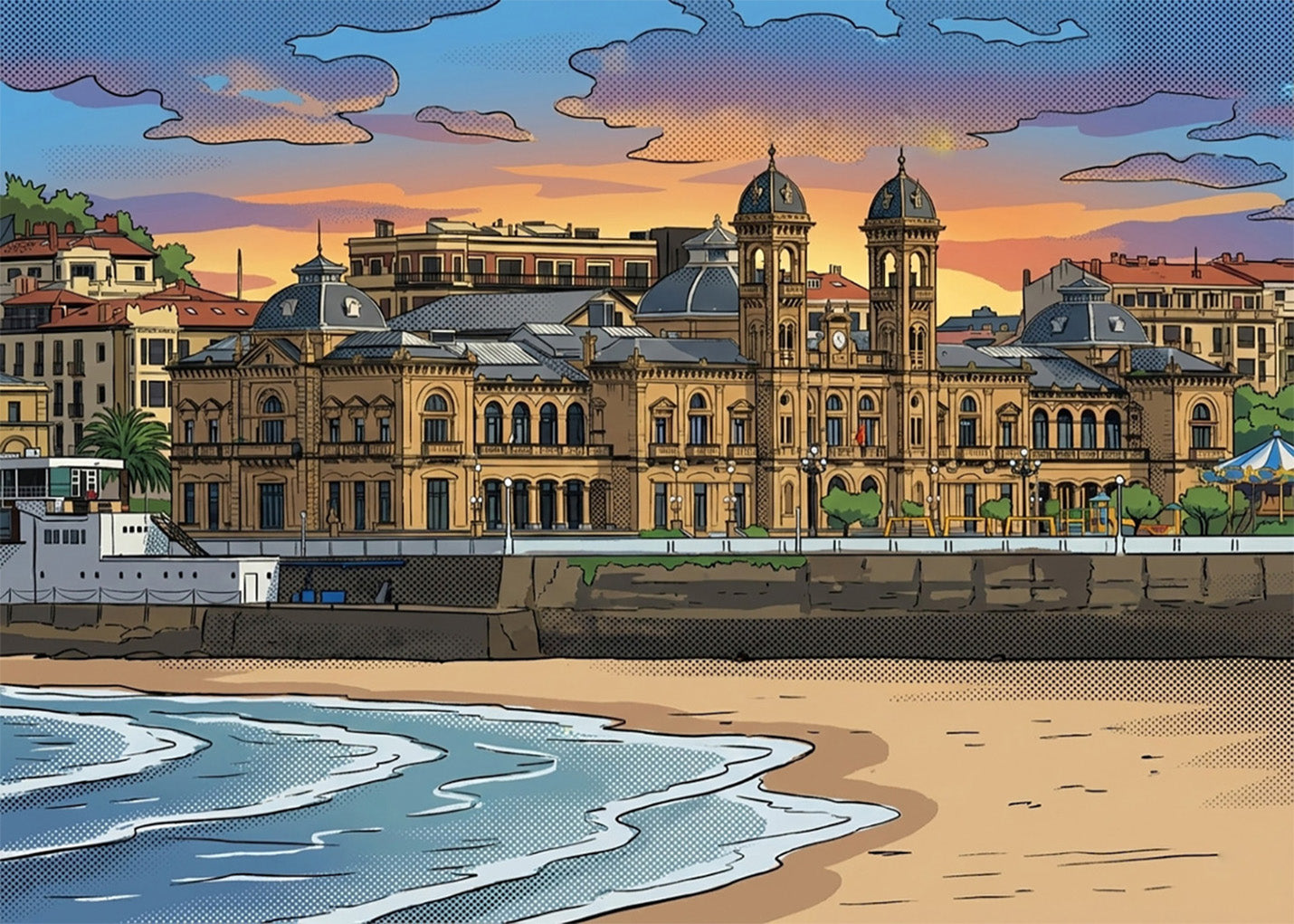 Cuadro Ayuntamiento de Donostia Gran Casino - Cómic