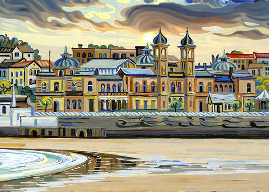Cuadro Ayuntamiento de San Sebastian Gran Casino estilo Van Gogh