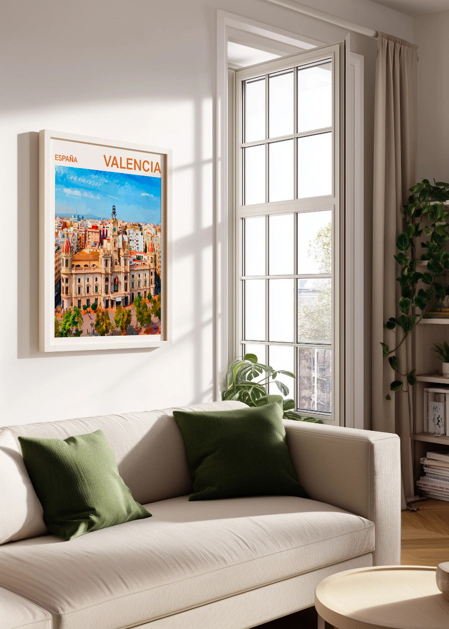 Cuadro Ayuntamiento de Valencia - Gouache
