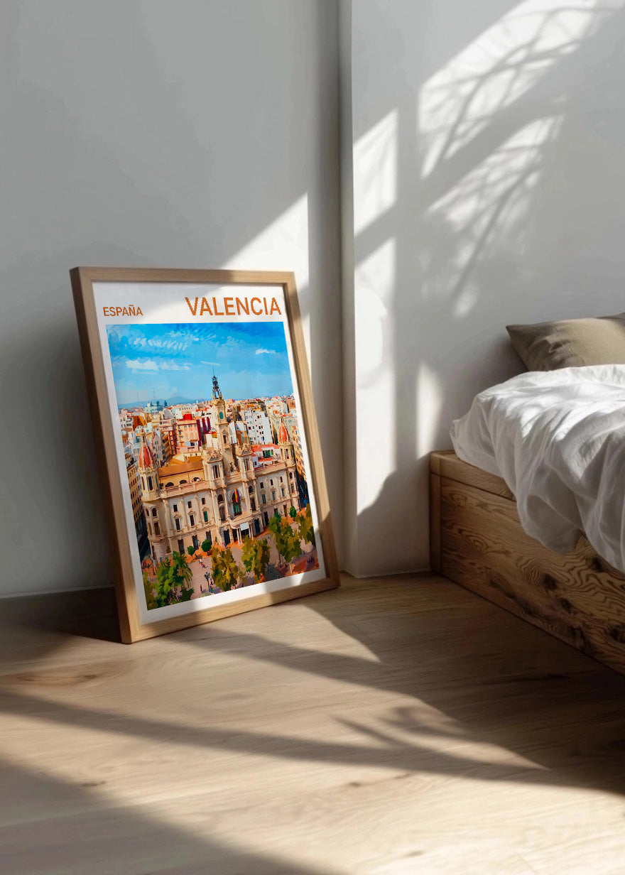 Cuadro Ayuntamiento de Valencia - Gouache