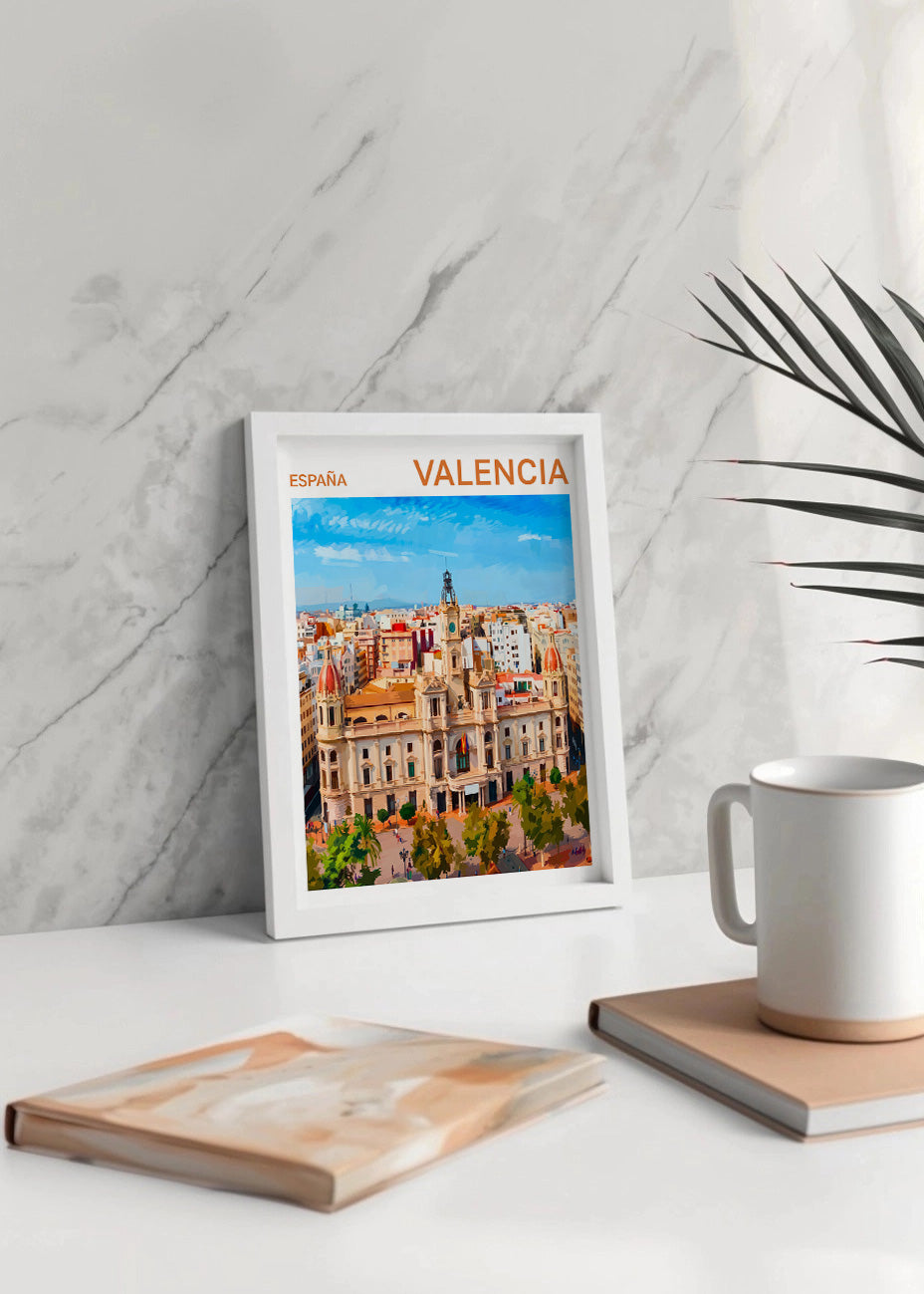 Cuadro Ayuntamiento de Valencia - Gouache
