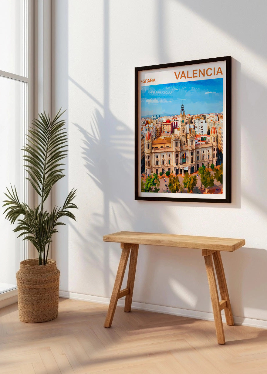 Cuadro Ayuntamiento de Valencia - Gouache