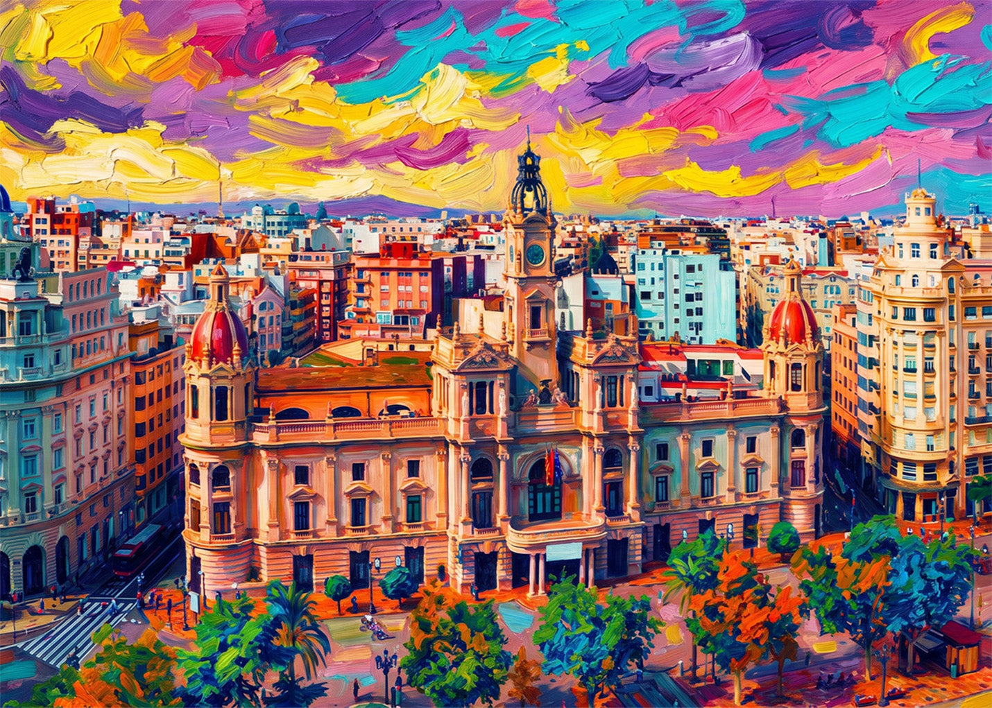 Cuadro Ayuntamiento de Valencia fauvista