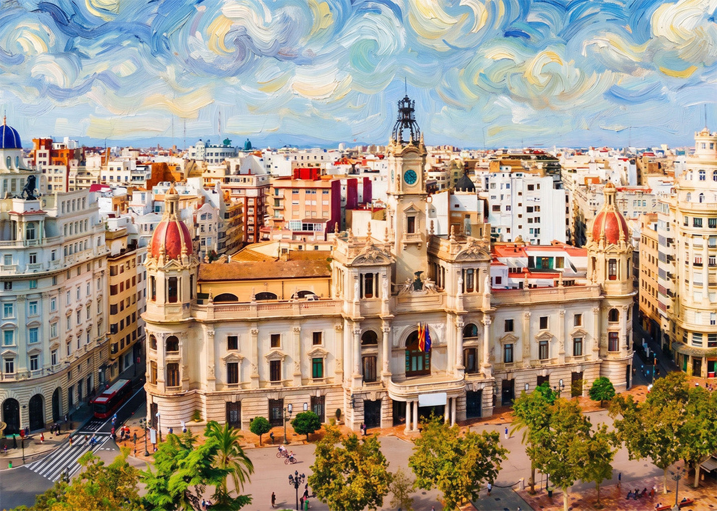 Cuadro Ayuntamiento de Valencia impresinista