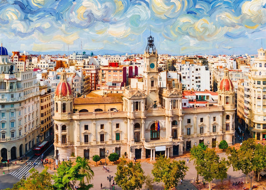 Cuadro Ayuntamiento de Valencia impresinista