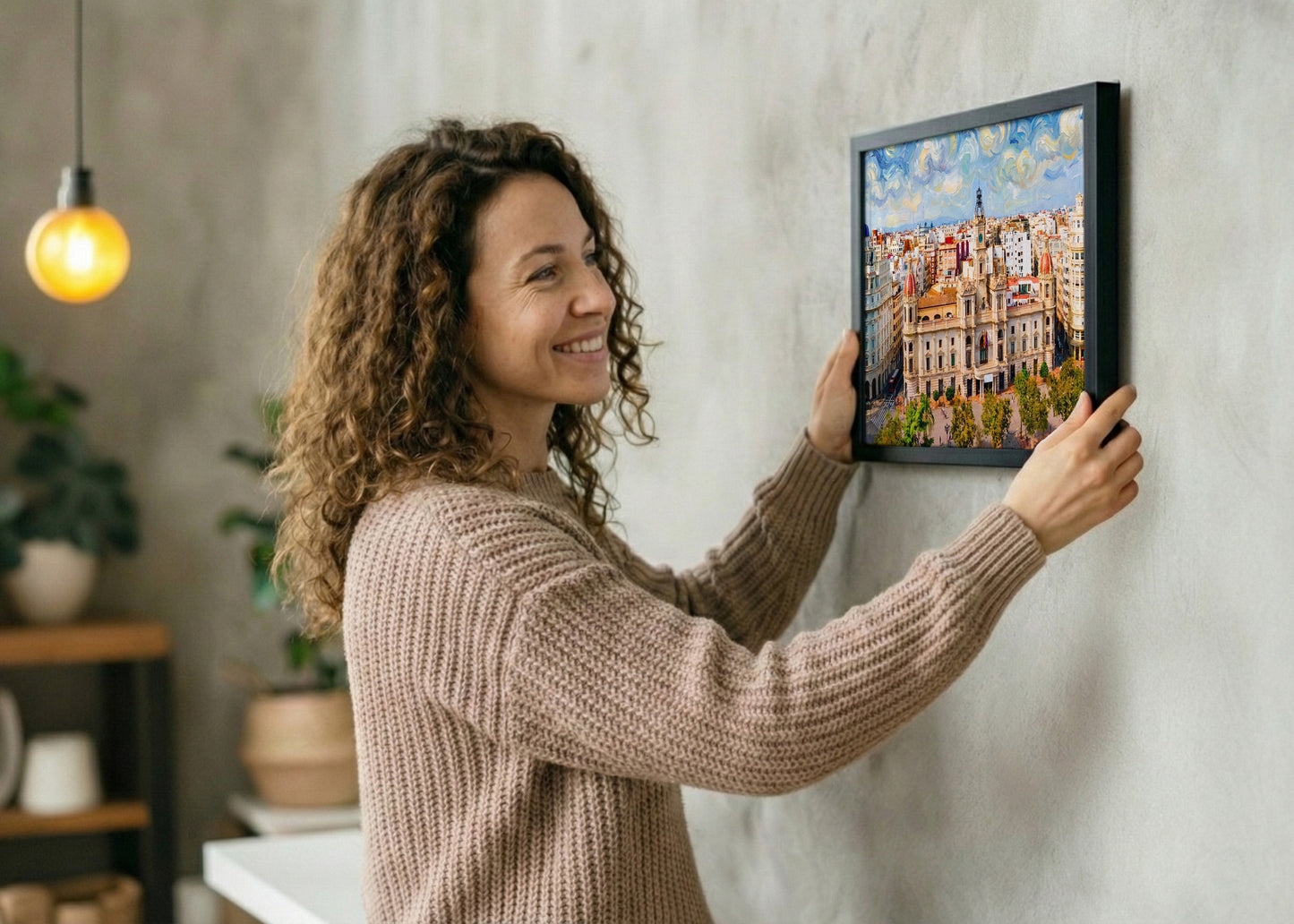 Cuadro Ayuntamiento de Valencia impresinista