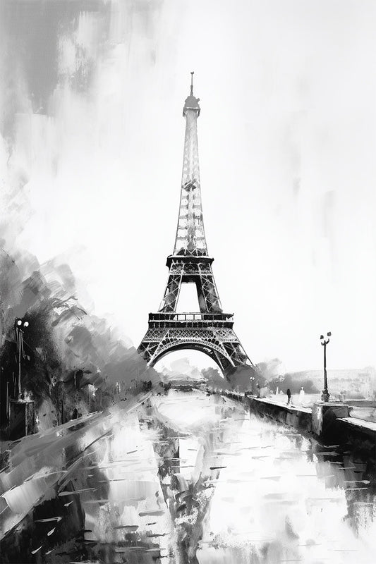 Cuadro de ​B&W Torre Eiffel - Fine Artic