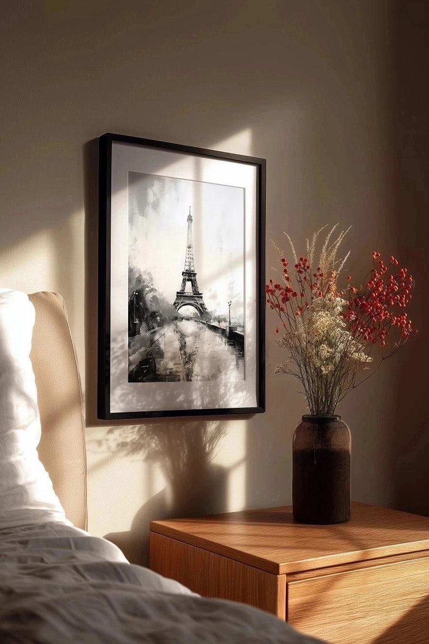 Cuadro de ​B&W Torre Eiffel - Fine Artic