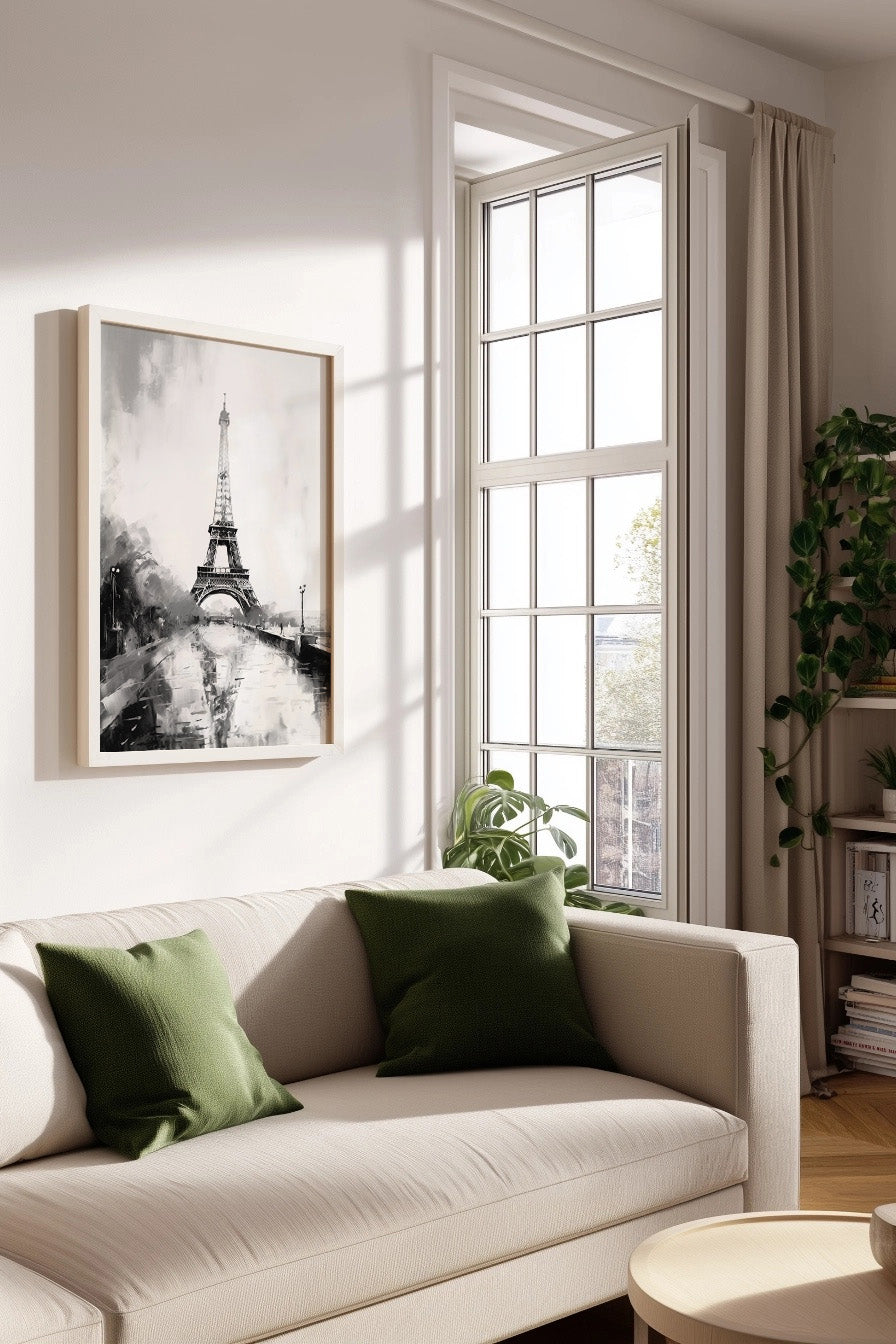 Cuadro de ​B&W Torre Eiffel - Fine Artic