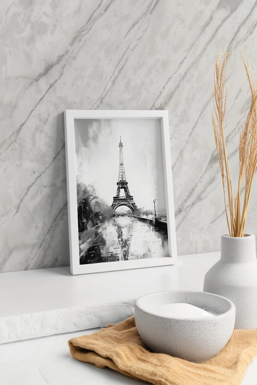 Cuadro de ​B&W Torre Eiffel - Fine Artic