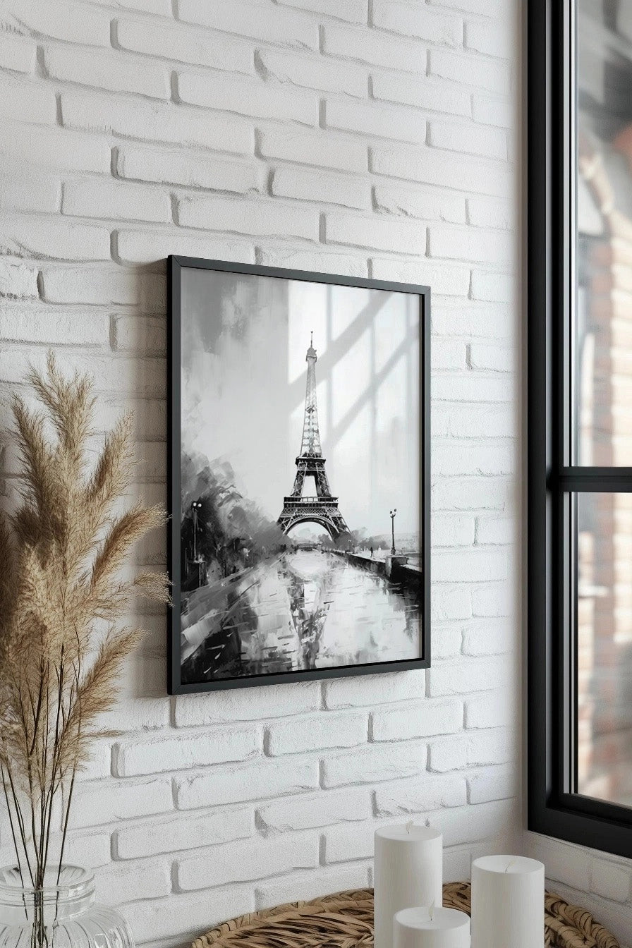Cuadro de ​B&W Torre Eiffel - Fine Artic