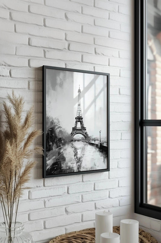 Cuadro de ​B&W Torre Eiffel - Fine Artic