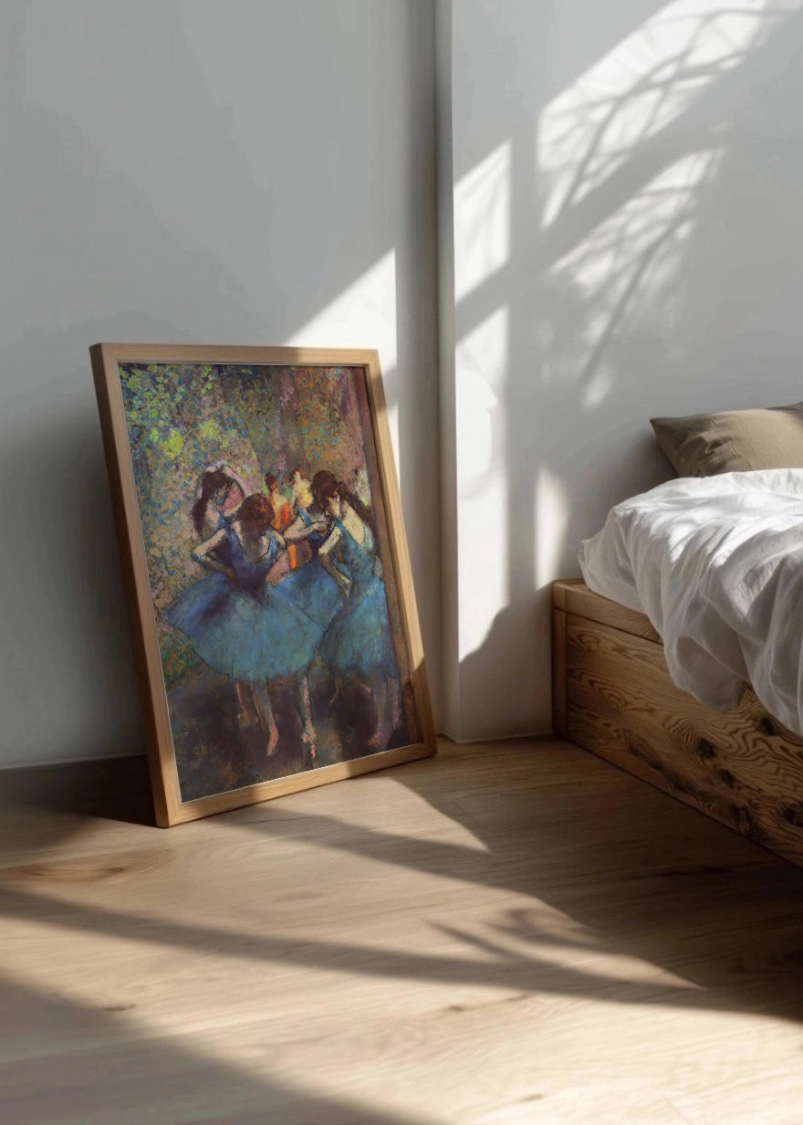 Cuadro ​Bailarinas en azul (Edgar Degas)