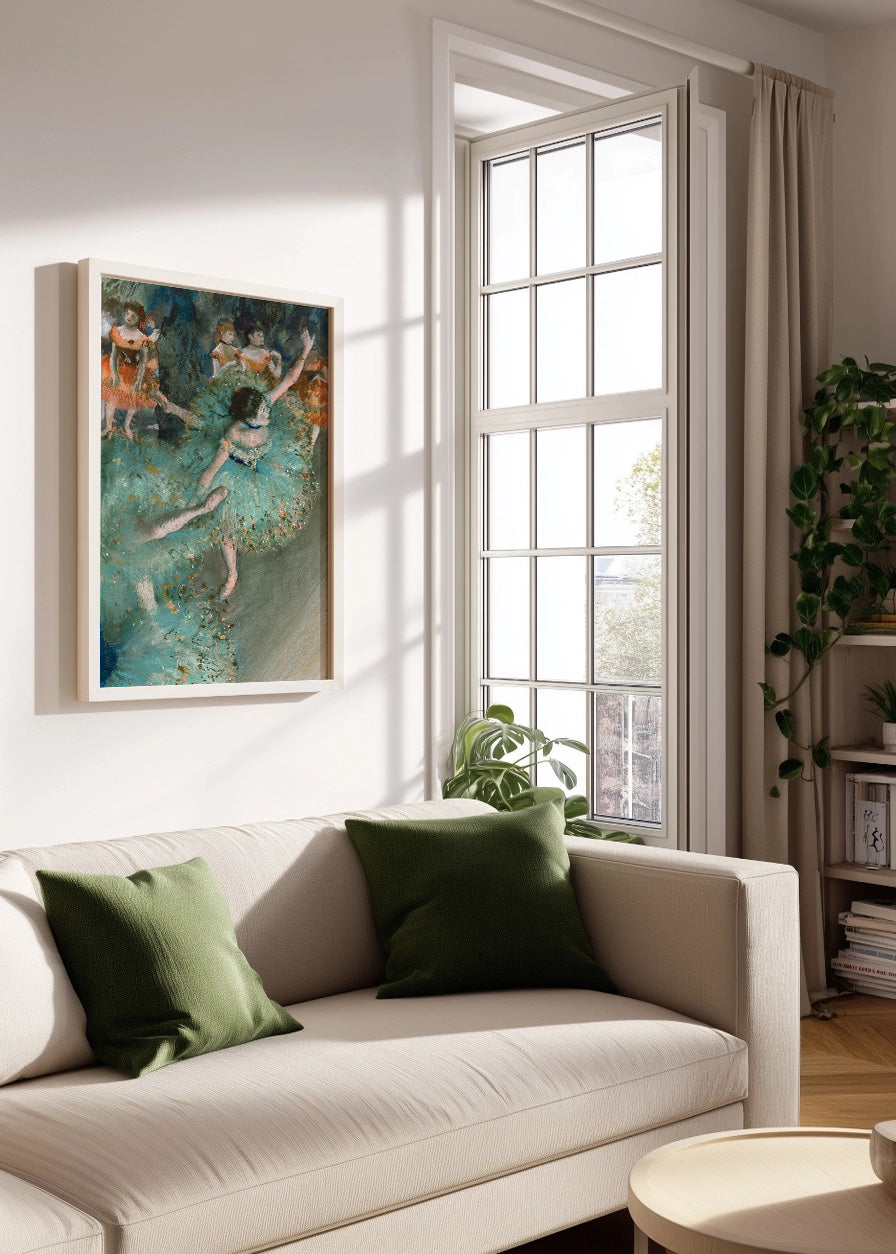Cuadro ​Bailarina verde (Edgar Degas)