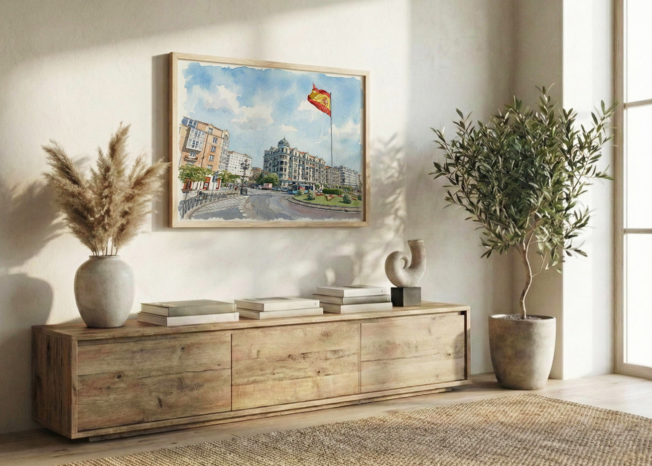 Cuadro Bandera de Puertochico - Acuarela