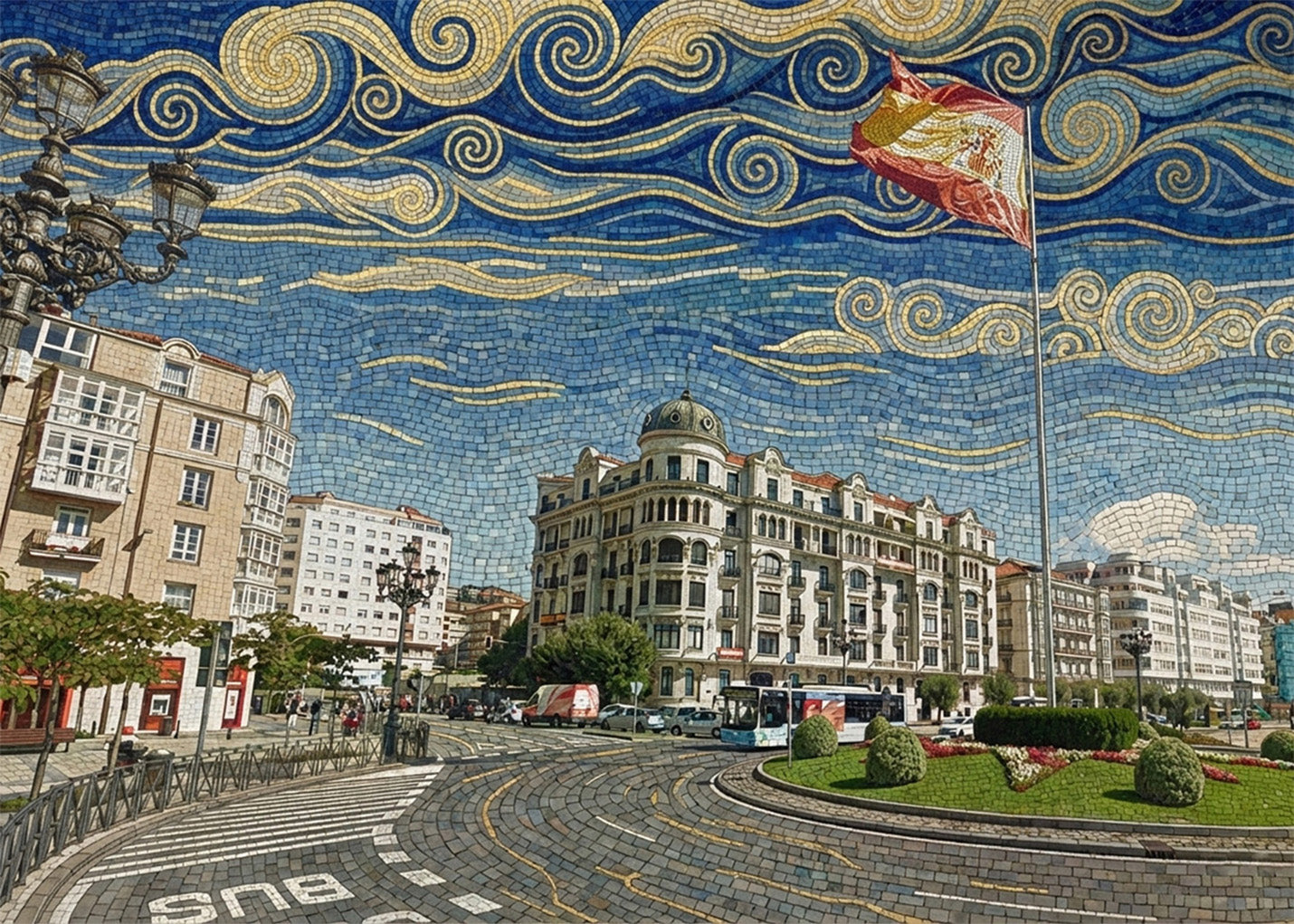 Cuadro Bandera de Puertochico - Art Nouveau