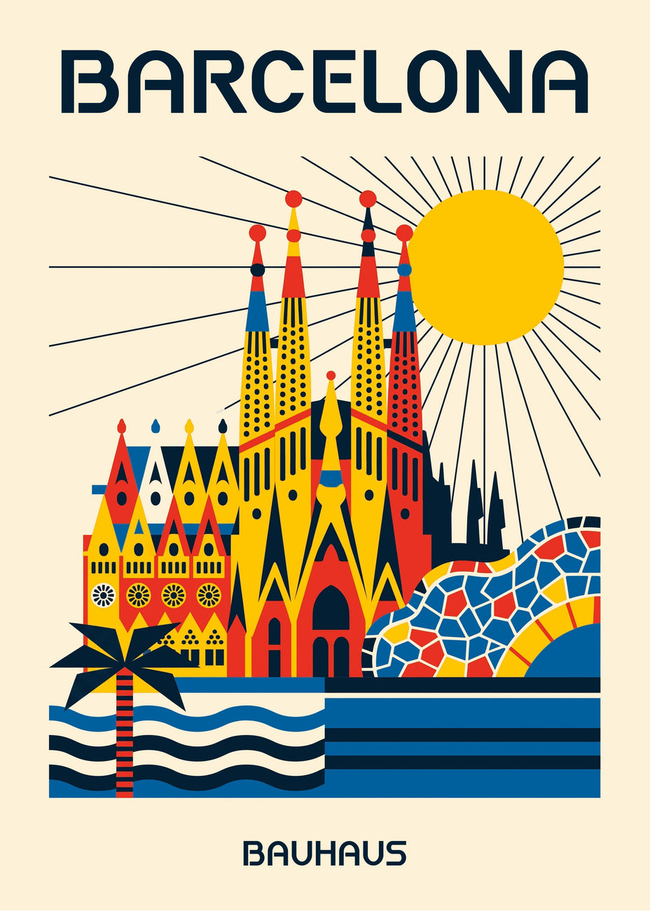 Cuadro Barcelona Poster Bauhaus