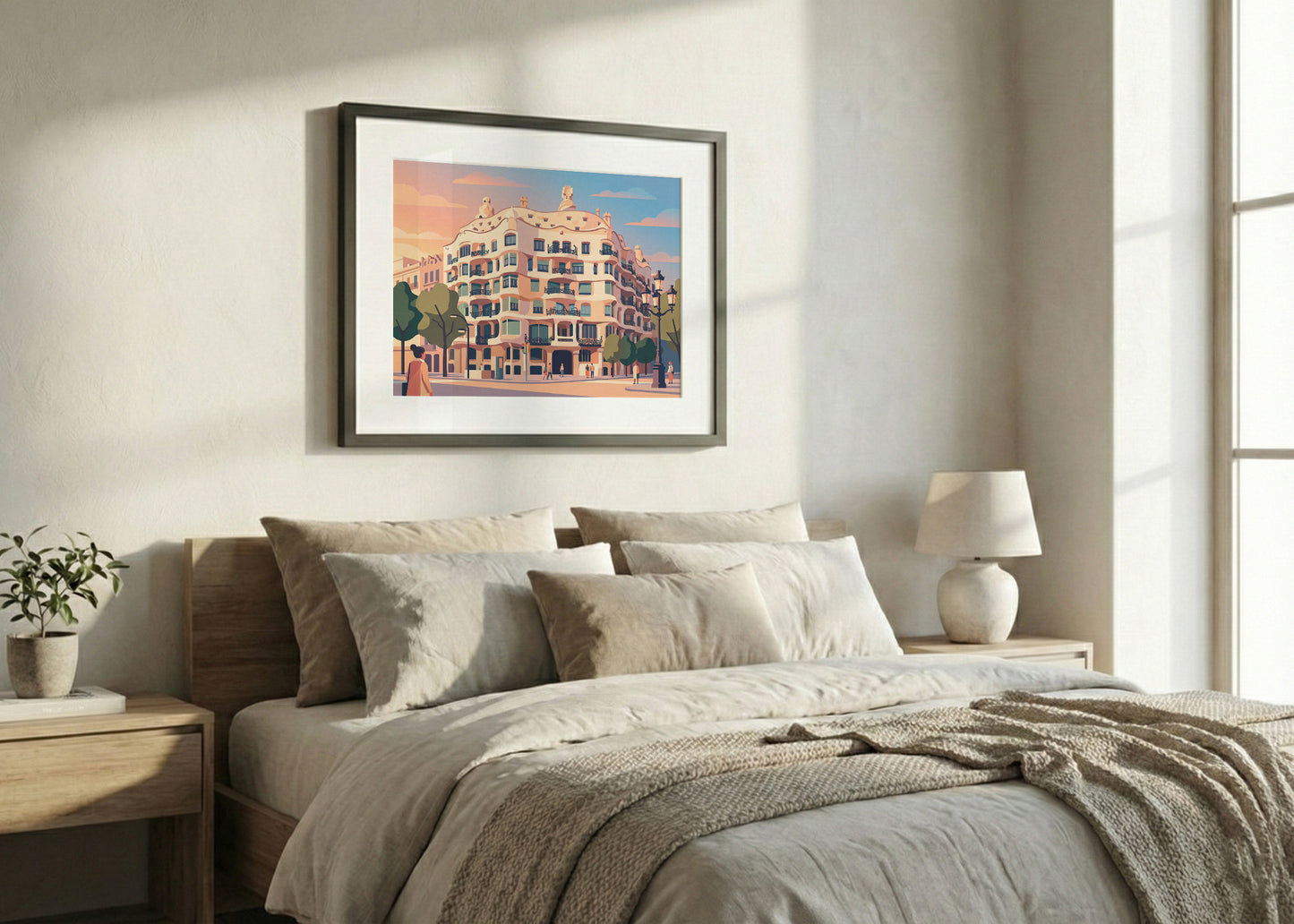 Cuadro Barcelona La Pedrera - Pastel
