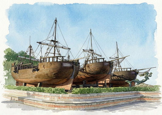 Cuadro Barcos de La Magdalena - Acuarela