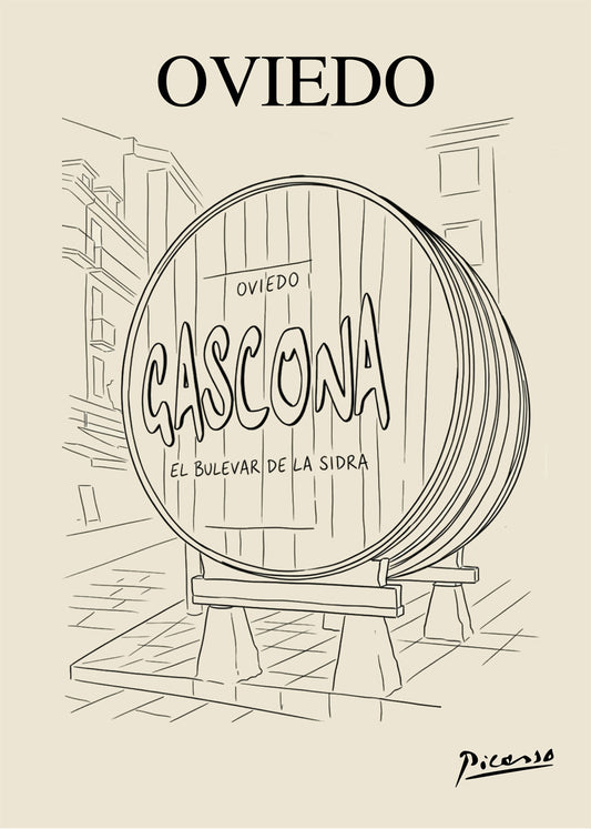 Cuadro Barril de La Gascona - estilo Picasso