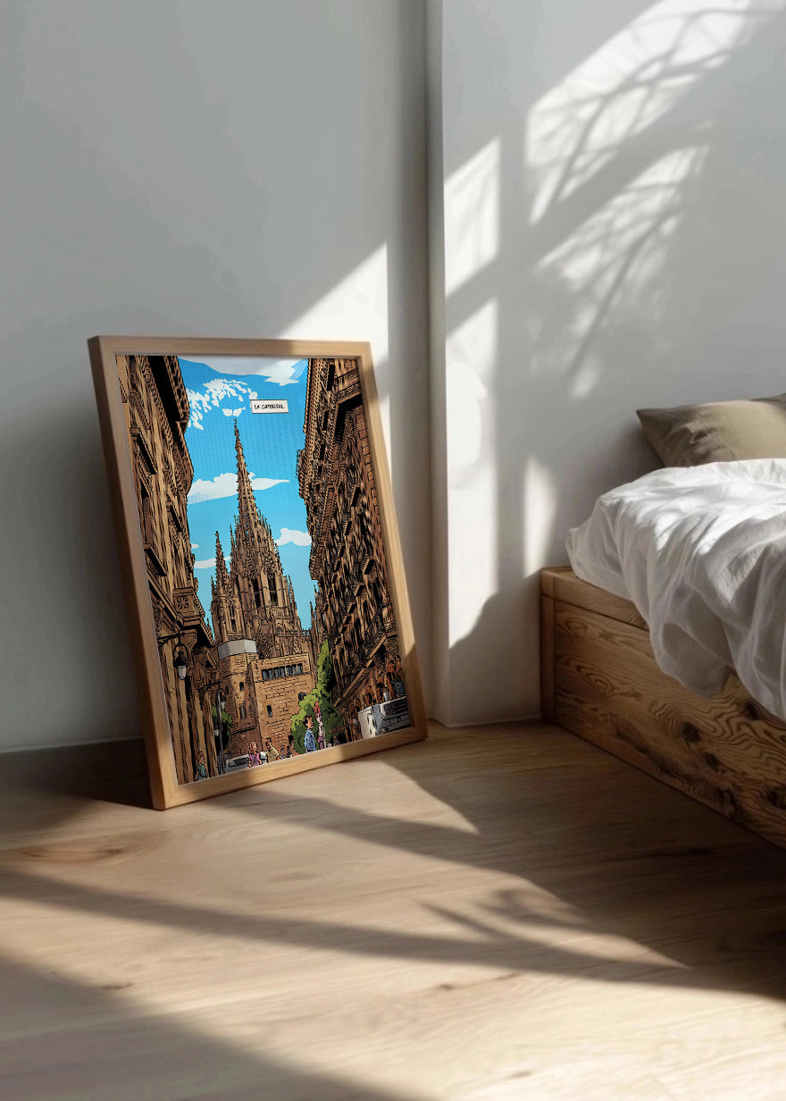 Cuadro Barrio Gótico de Barcelona - Cómic