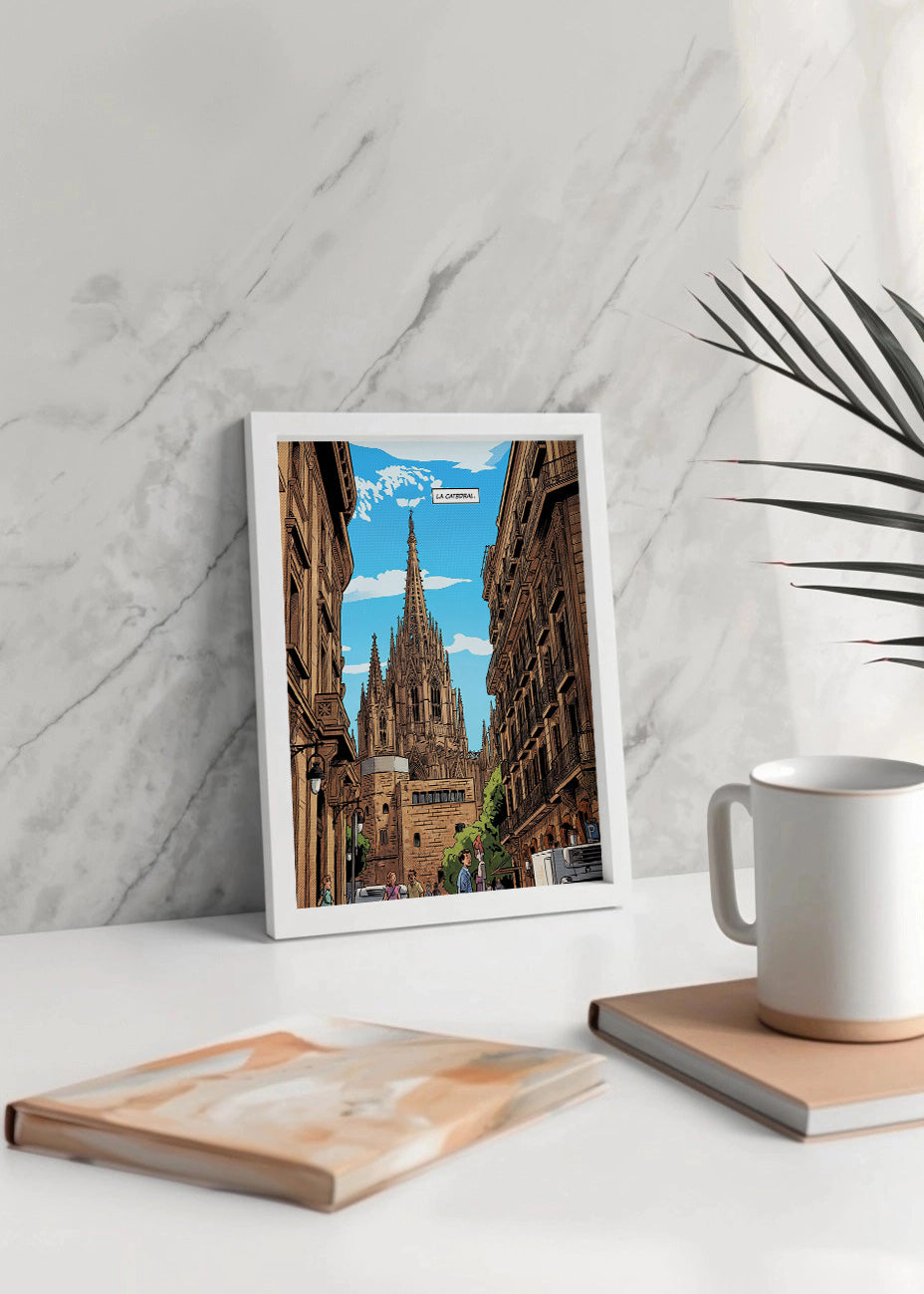 Cuadro Barrio Gótico de Barcelona - Cómic