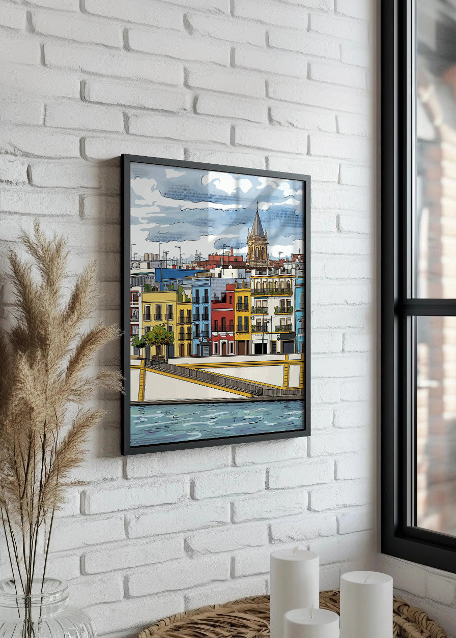 Cuadro Barrio Triana y Calle Betis - Cómic