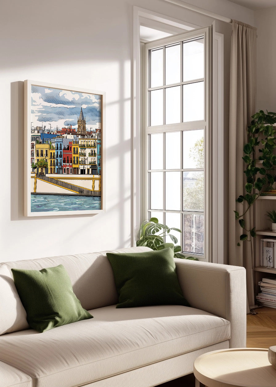 Cuadro Barrio Triana y Calle Betis - Cómic