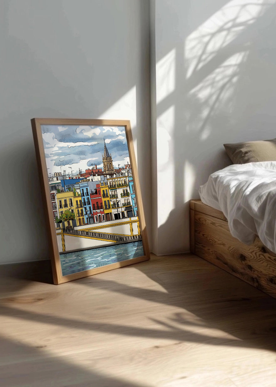 Cuadro Barrio Triana y Calle Betis - Cómic