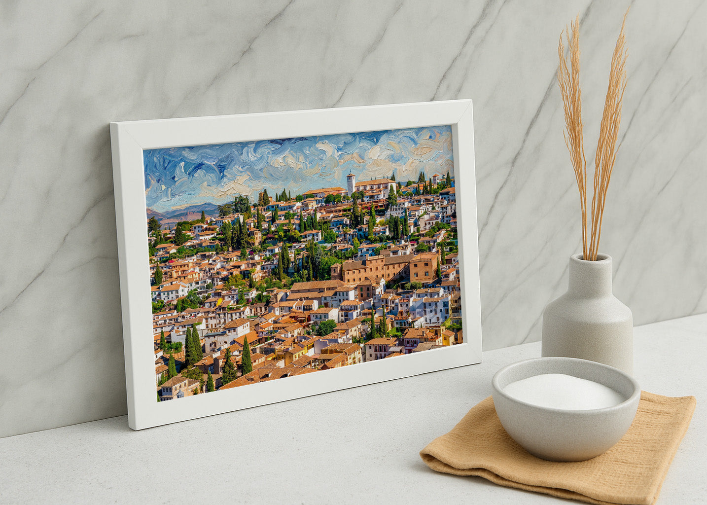 Cuadro Barrio del Albaizín - Impresionista