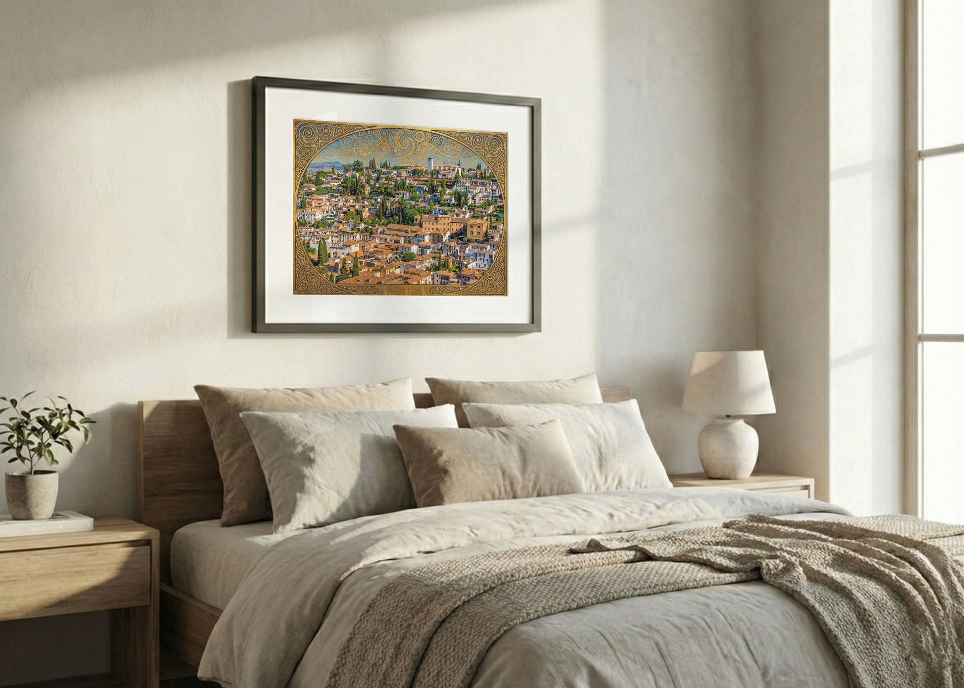 Cuadro Barrio del Albaizín estilo Klimt