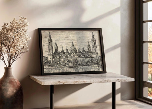 Cuadro Basílica de El Pilar - Minimalista