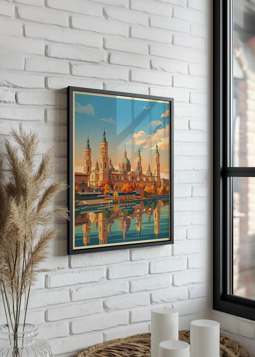 Cuadro Basílica de Nuestra Señora del Pilar Zaragoza - Otoño