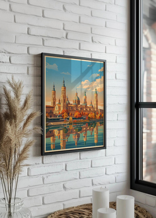 Cuadro Basílica de Nuestra Señora del Pilar Zaragoza - Otoño