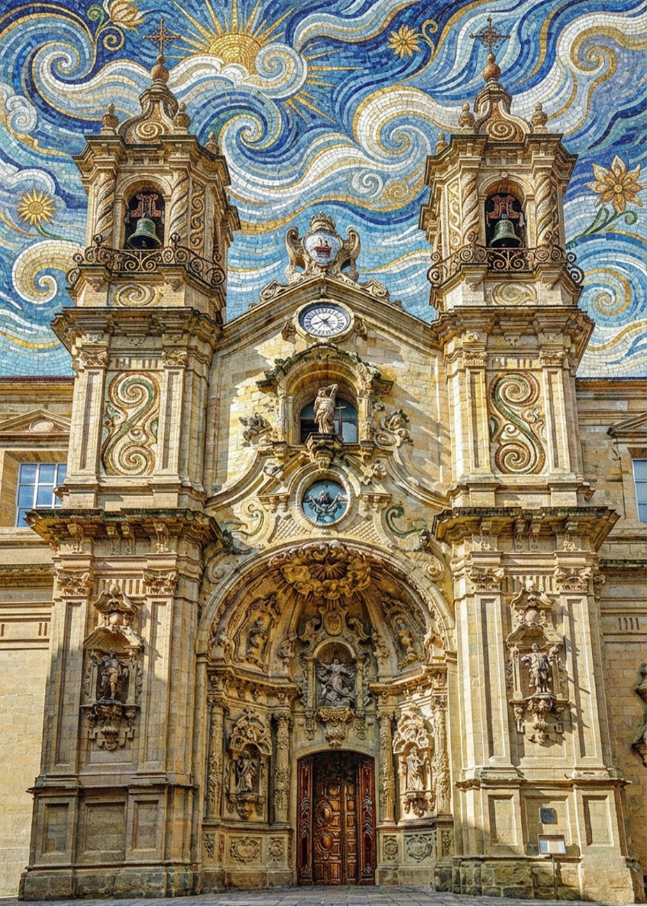 Cuadro Basílica de Santa María de Donostia - Art Nouveau
