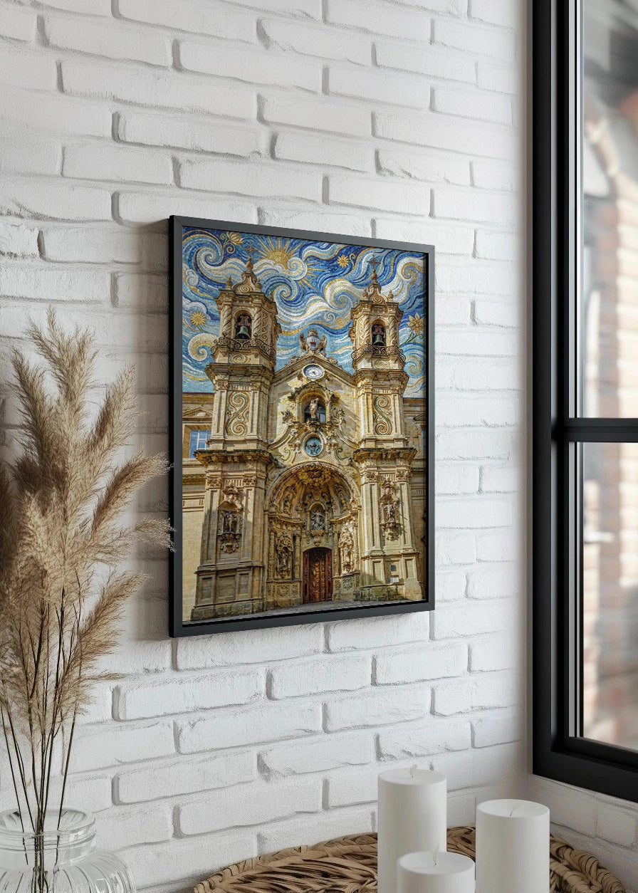 Cuadro Basílica de Santa María de Donostia - Art Nouveau
