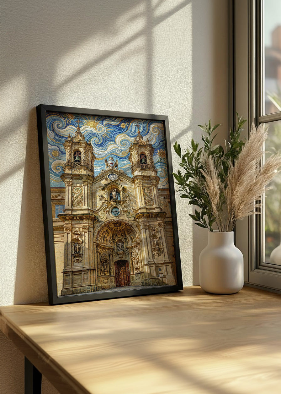 Cuadro Basílica de Santa María de Donostia - Art Nouveau