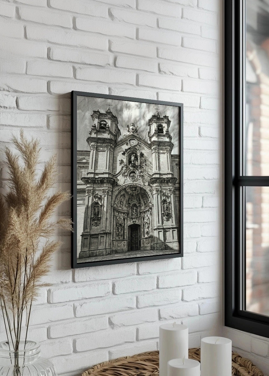 Cuadro Basílica de Santa María de Donostia estilo lápiz