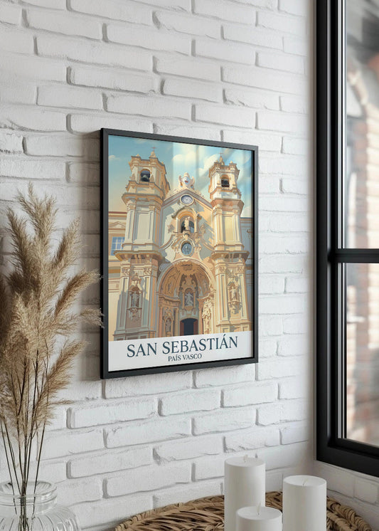 Cuadro Basílica de Santa María de San Sebastián - Pastel