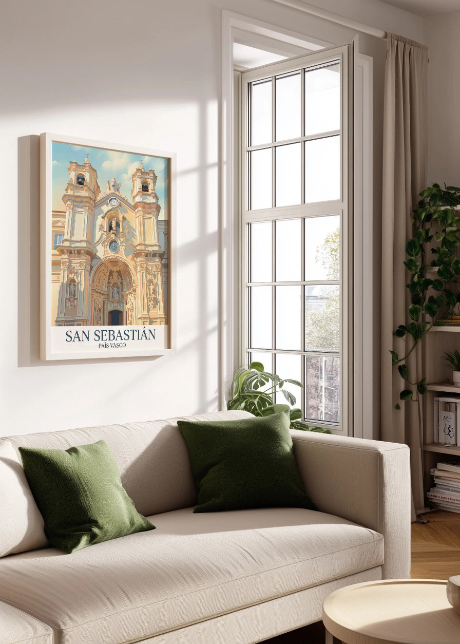 Cuadro Basílica de Santa María de San Sebastián - Pastel