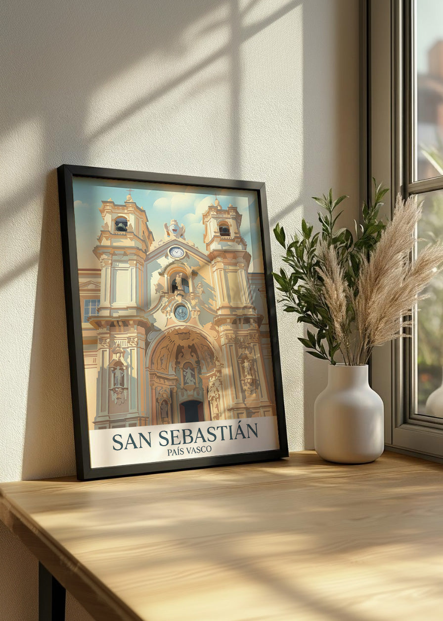 Cuadro Basílica de Santa María de San Sebastián - Pastel