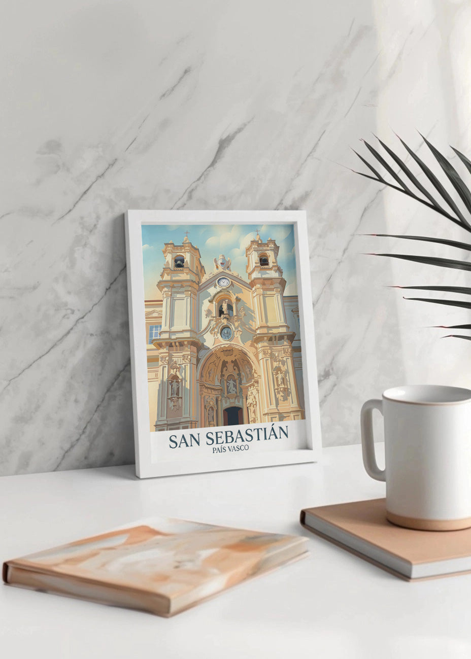 Cuadro Basílica de Santa María de San Sebastián - Pastel