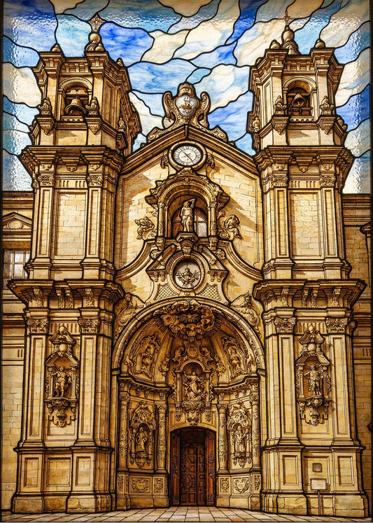 Cuadro Basílica de Santa María de San Sebastián - Vidriera