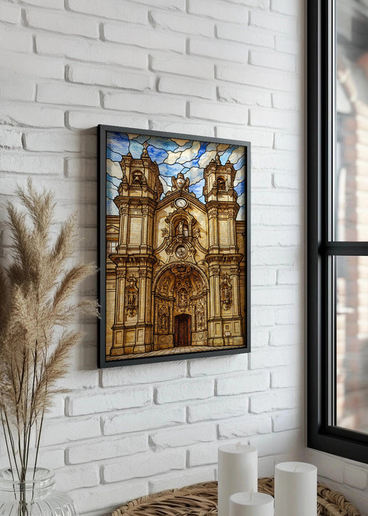 Cuadro Basílica de Santa María de San Sebastián - Vidriera