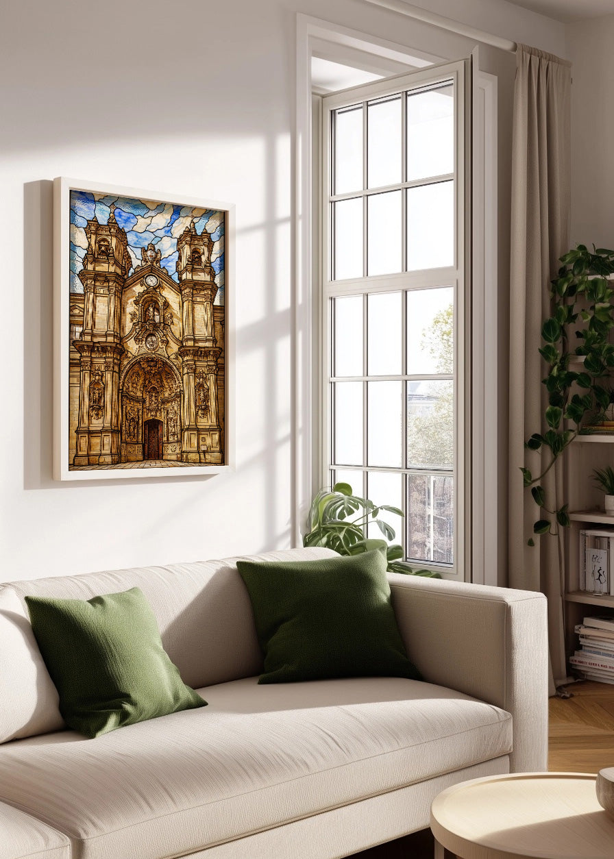Cuadro Basílica de Santa María de San Sebastián - Vidriera