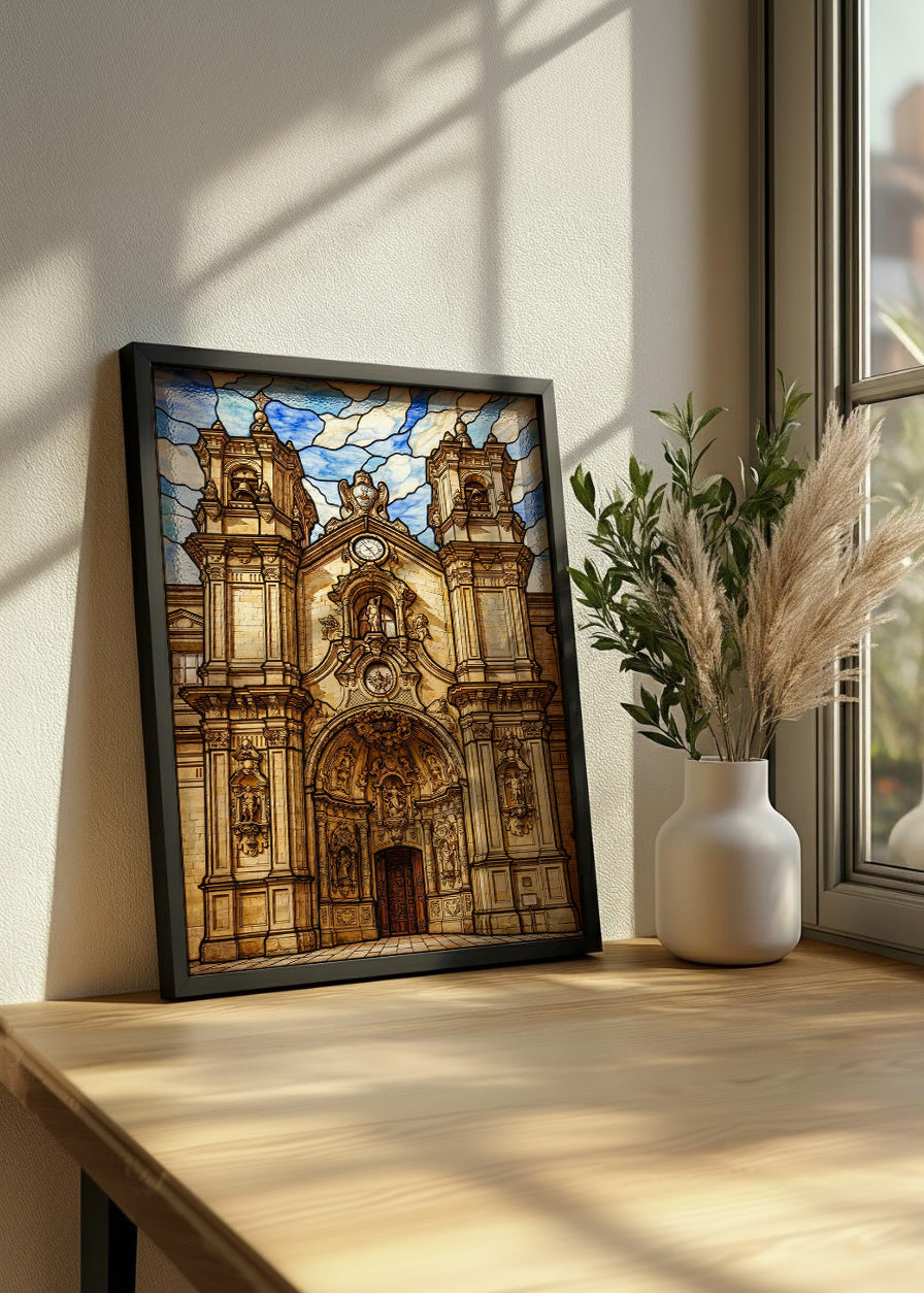 Cuadro Basílica de Santa María de San Sebastián - Vidriera