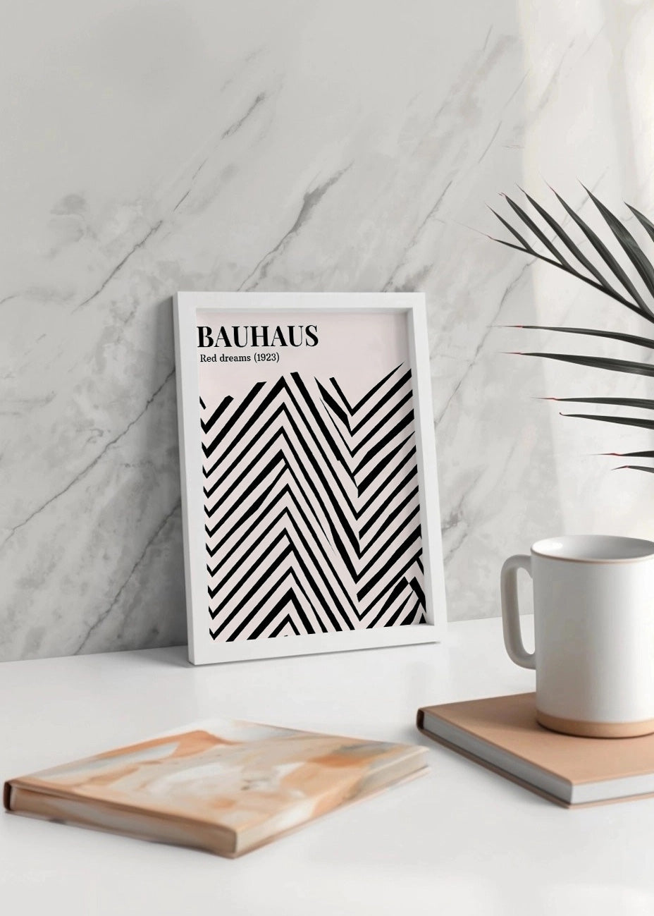 Cuadro Bauhaus en blanco y negro