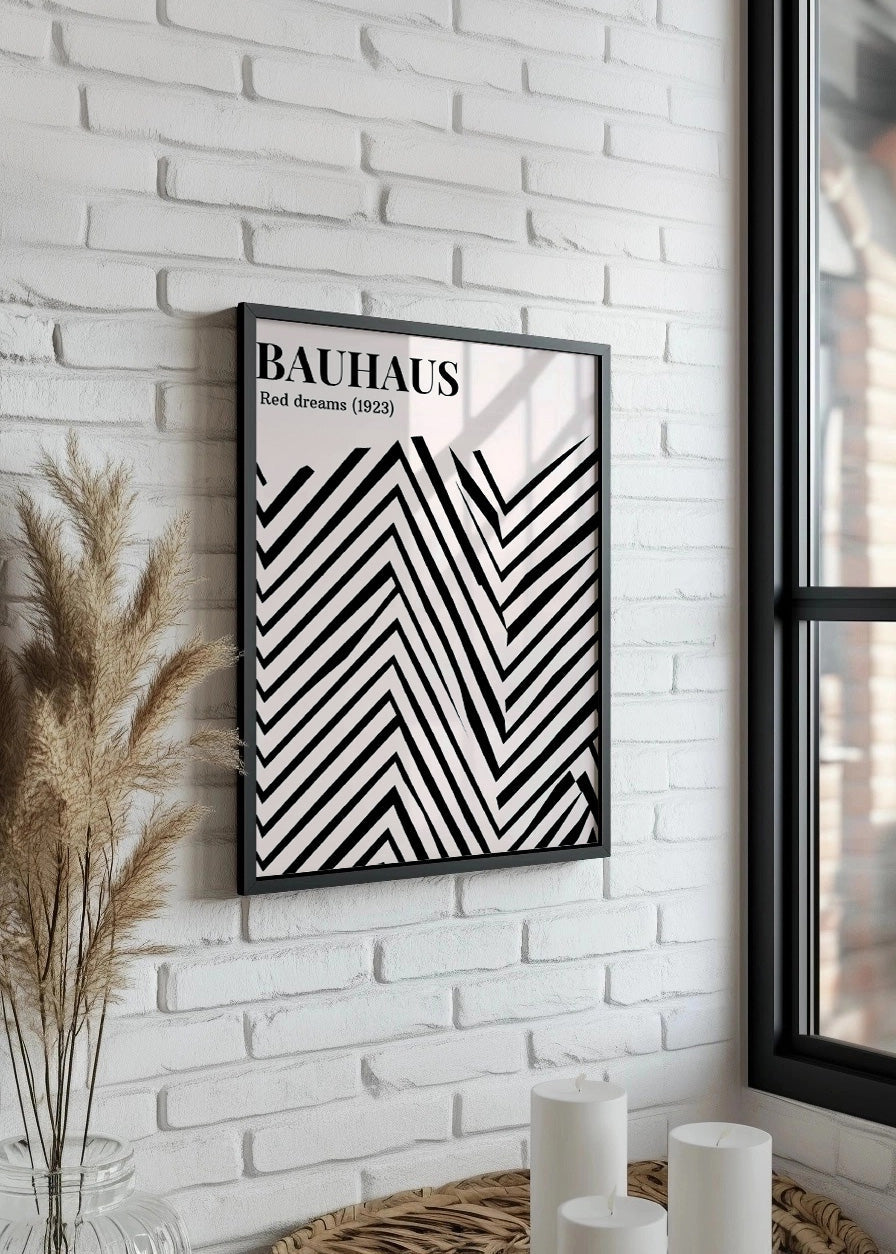 Cuadro Bauhaus en blanco y negro