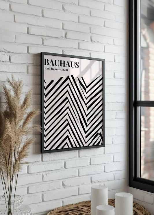 Cuadro Bauhaus en blanco y negro