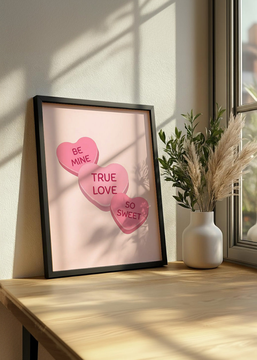 Cuadro Be mine - True love - So sweet